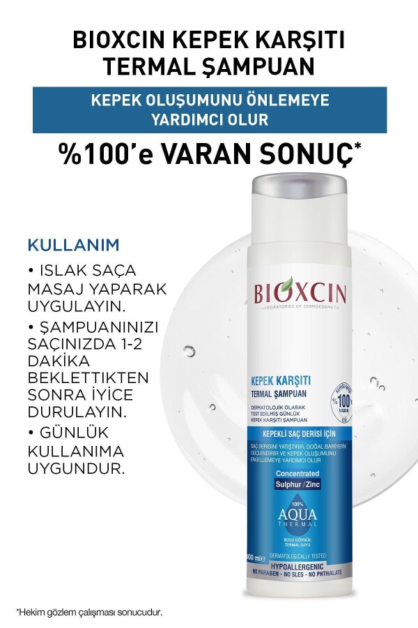 Bioxcin Aqua Thermal Kepek Karşıtı Şampuan 300 ml - 4