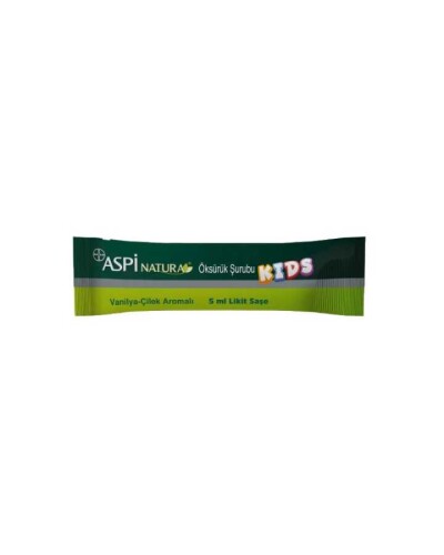 Aspi Natura Kids Öksürük Şurubu Vanilya-Çilek Aromalı 5ml X 16’Lı Likit Saşe - 2