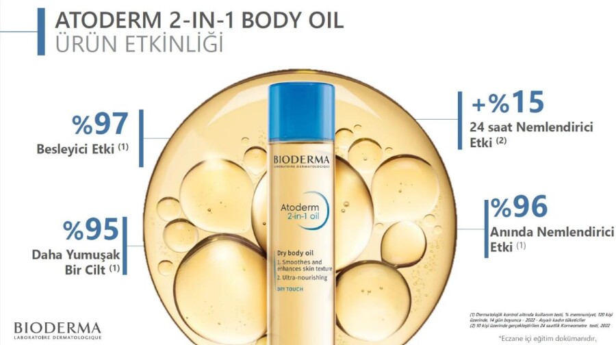 Bioderma Atoderm 2-in 1 Body Oil - Çatlak Önleyici Nemlendirici Bakım Yağı 150ml - 5