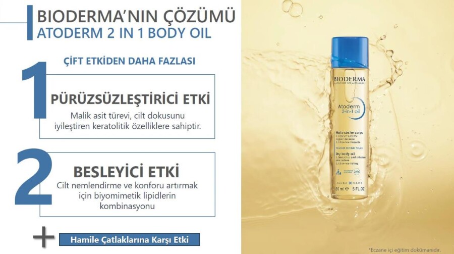 Bioderma Atoderm 2-in 1 Body Oil - Çatlak Önleyici Nemlendirici Bakım Yağı 150ml - 6