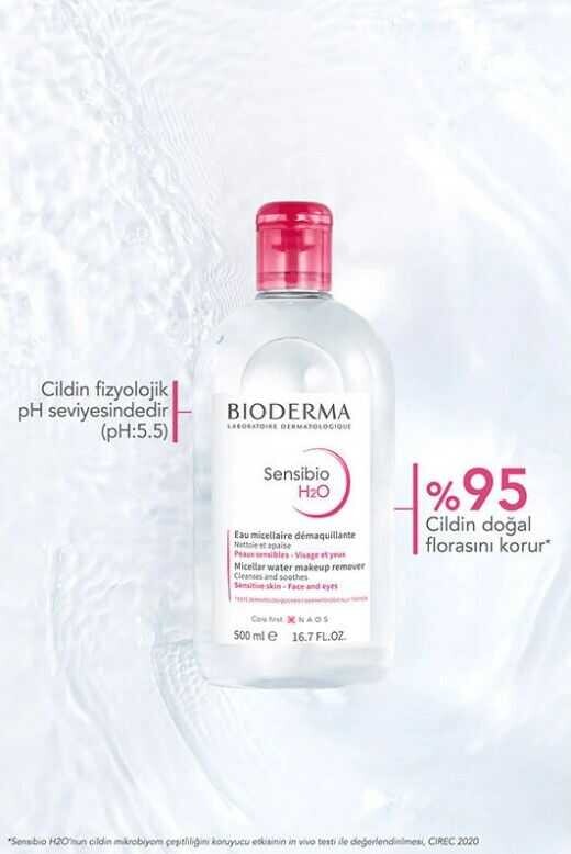 Bioderma Sensibio H2O Yüz ve Makyaj Temizleme Suyu 500Ml - 4