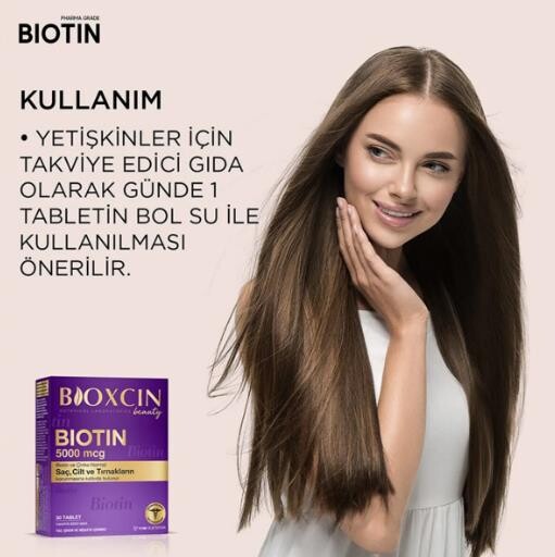 Bioxcin Biotin 5000 mcg Takviye Edici Gıda 30 Tablet - 5