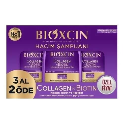 Bioxcin Collagen & Biotin Hacim Şampuan 3 Al 2 Öde 3 x 300 ml - 1