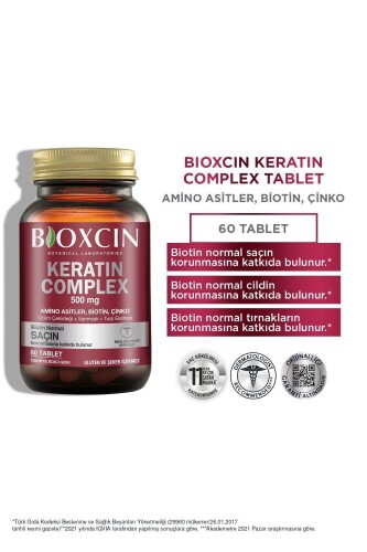 Bioxcin Forte Keratin Complex Tablet Takviye Edici Gıda 60 Tablet - 3