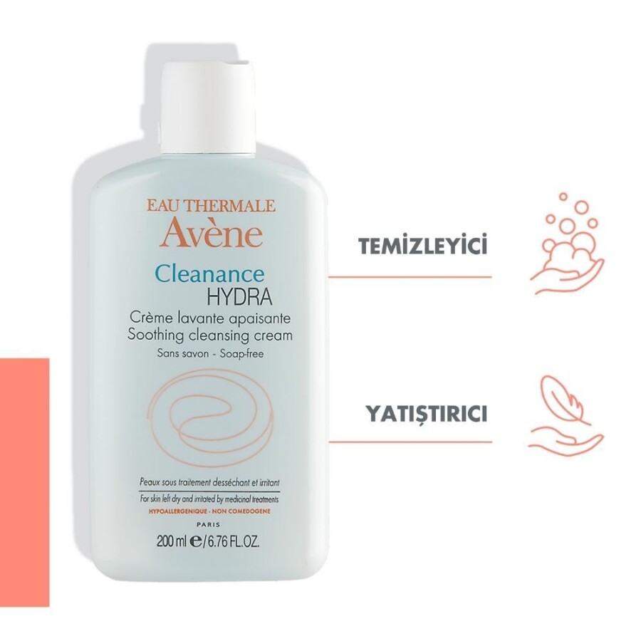 Avene Cleanance Hydra Creme Lavante Apaisante Yüz & Vücut Temizleme Kremi 200 ml - 2