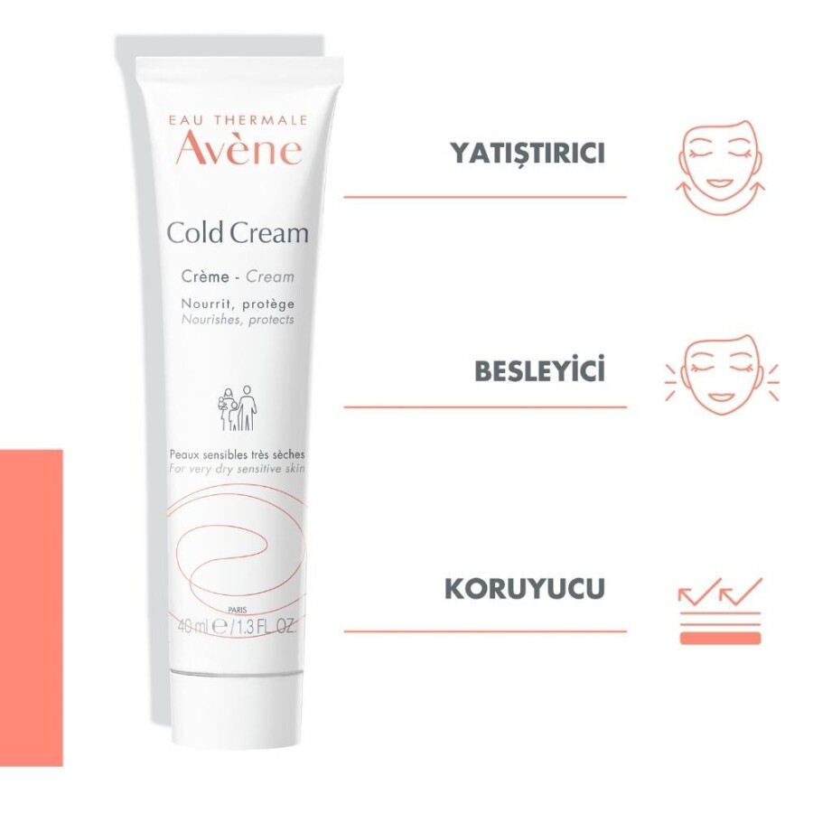 Avene Cold Cream Kuru Ve Çok Kuru Ciltler İçin Nemlendirici Krem 40 ml - 2