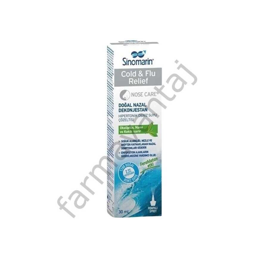 Cold & Flu Relief Hipertonik Deniz Suyu Çözeltisi Pompalı Sprey 30ml - 1