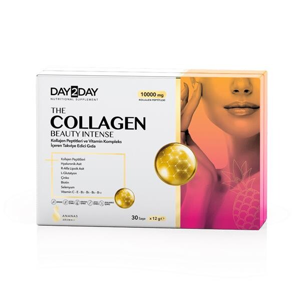 Day2day The Collagen Beauty Intense Ananas Aromalı Kolajen Takviyesi 30 Saşe - 1