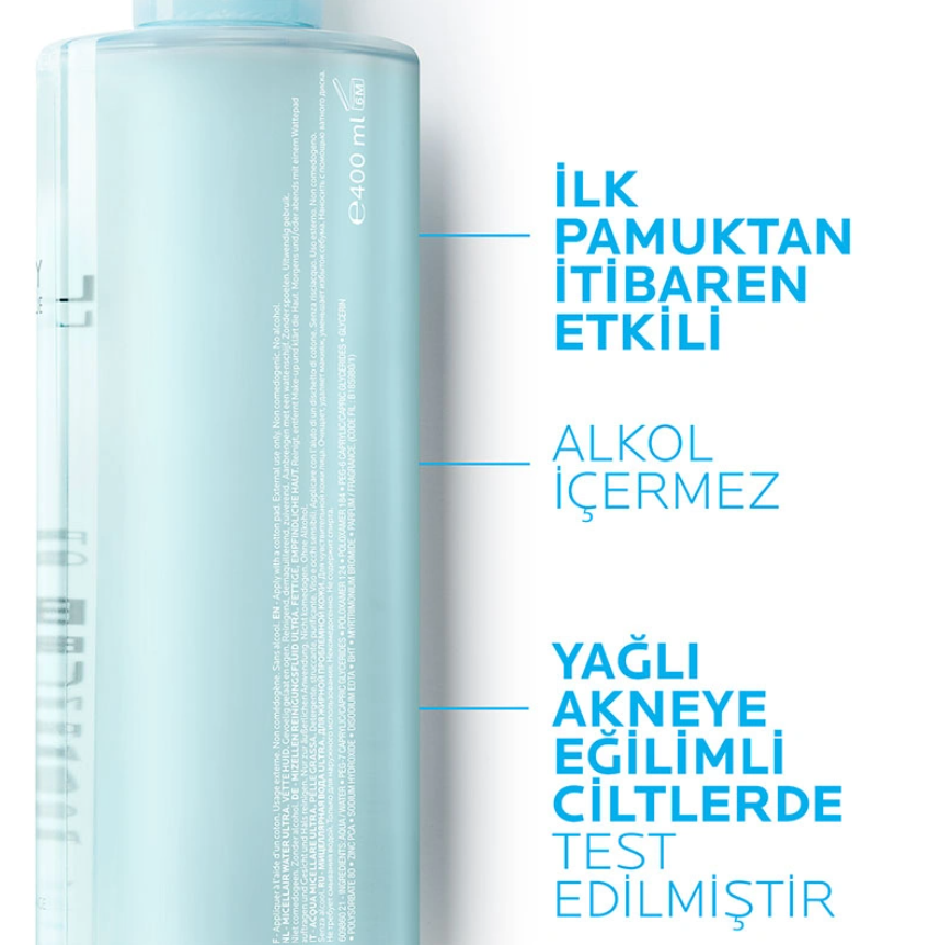 Effaclar Ultra Yağlı Ciltler İçin Misel Su 400ml - 3