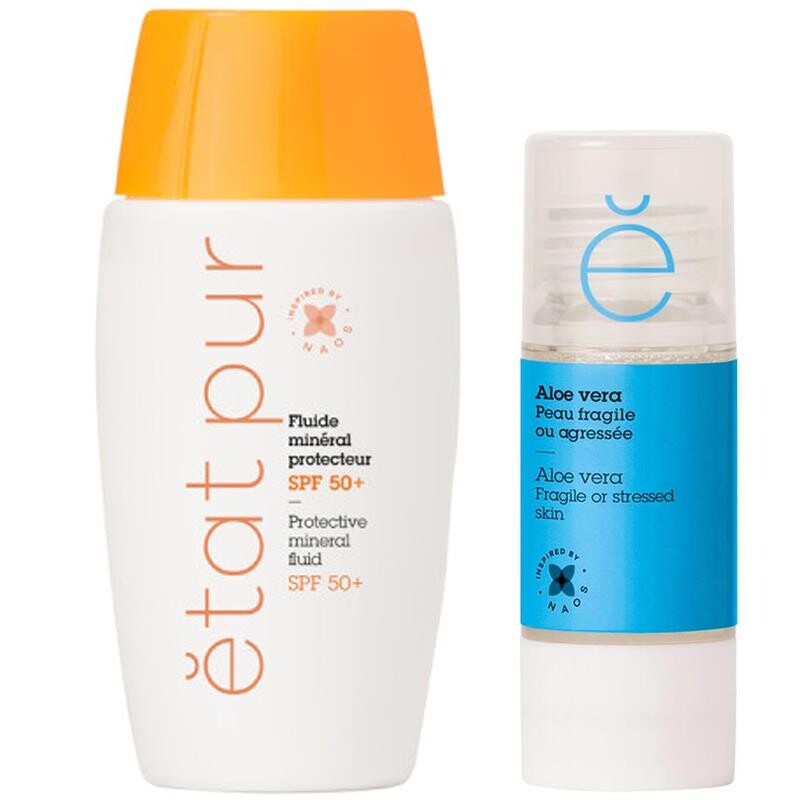 Etat Pur Fluide Mineral Protective SPF50 40 ml & Pure Active Aloe Vera Konsantre Bakım Ürünü 15 ml - 1