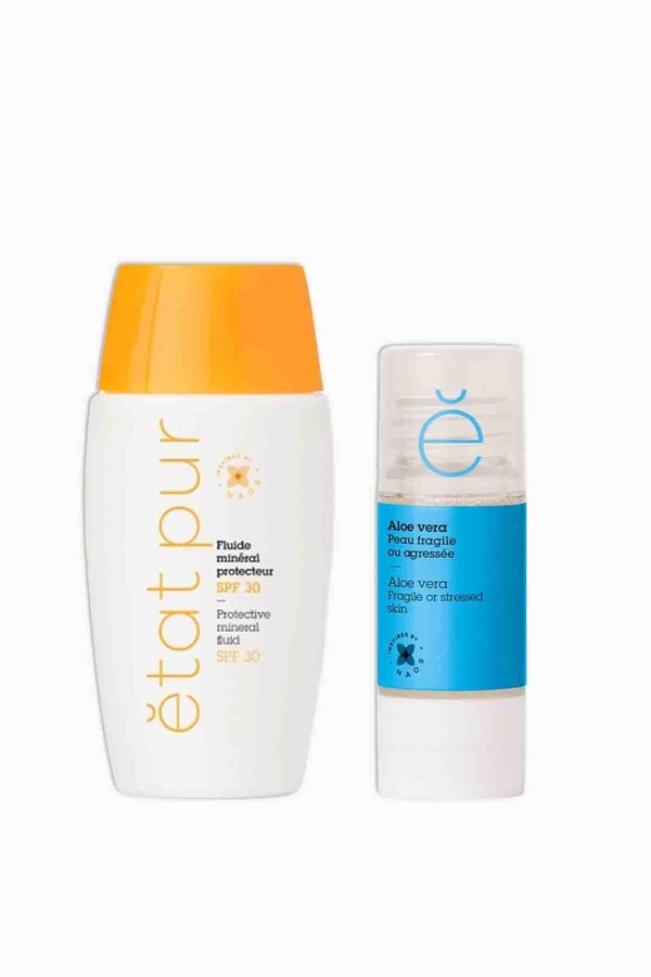 Etat Pur Fluide Mineral Protective SPF30 40 ml & Pure Active Aloe Vera Konsantre Bakım Ürünü 15 ml - 1