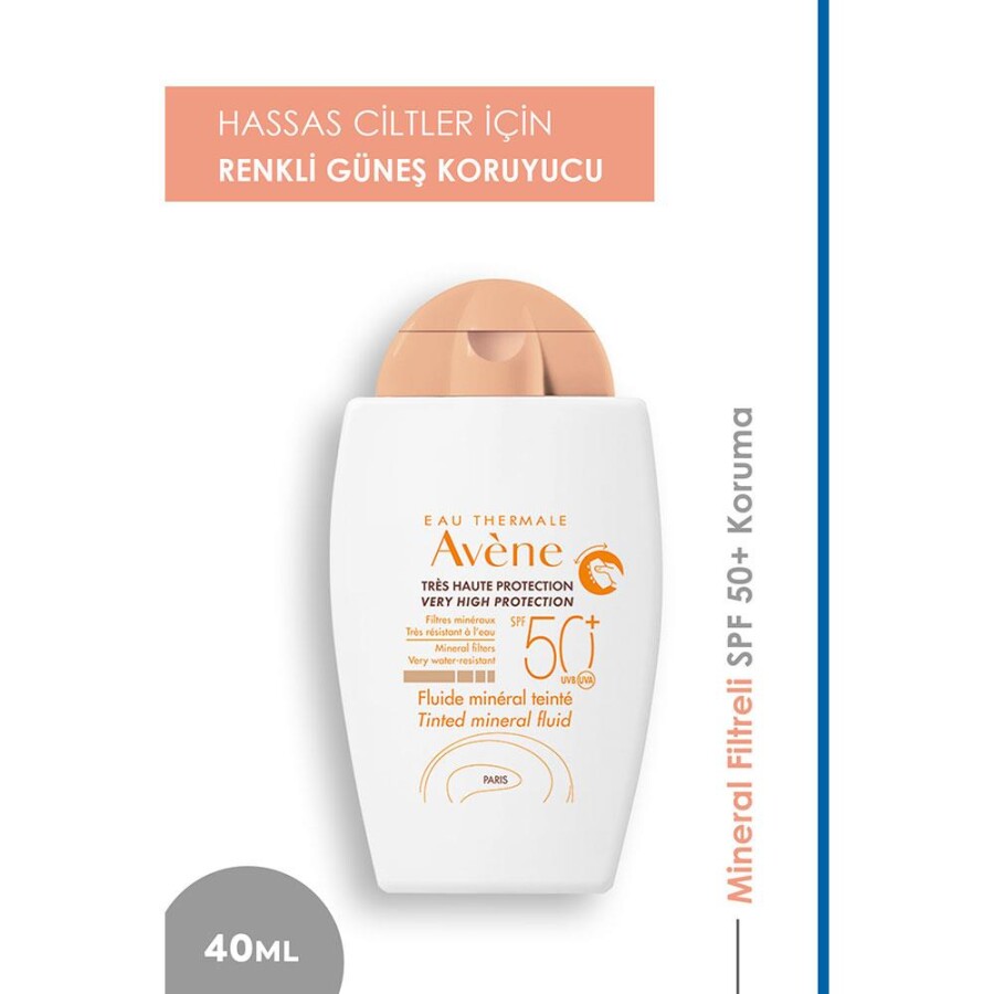 Avene Fluide Mineral Renkli Güneş Kremi Spf50 40 ml - 2