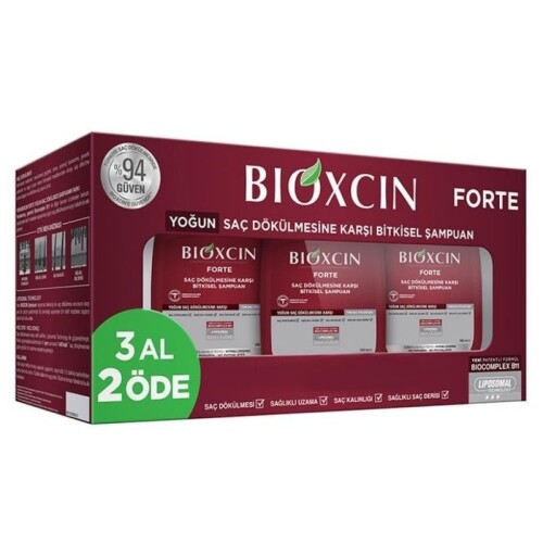 Bioxcin Forte Saç Dökülmesine Karşı Bakım Şampuanı 300 ml - 3 AL 2 ÖDE - 1