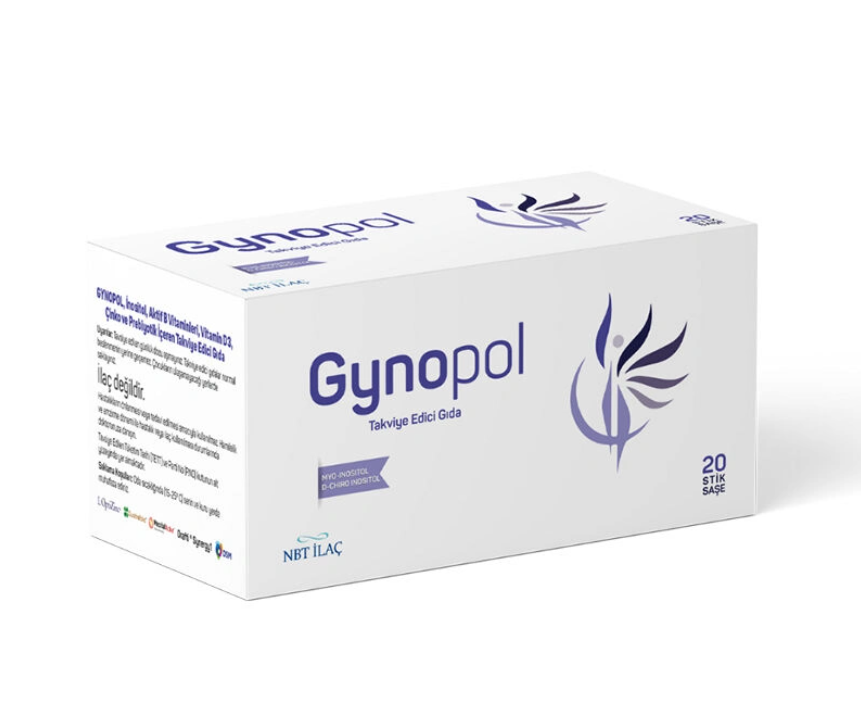 Gynopol İnostiol, B Vitaminleri, Vitamin D3, Çinko Ve Prebiyotik İçeren Takviye Edici Gıda 20 Şase - 1