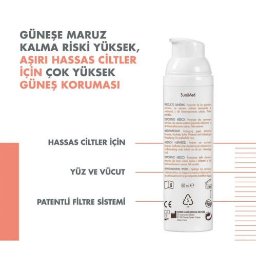 Avene Hassas Ciltler için Güneş Kremi SunsiMed Solaire 80 ml - 3