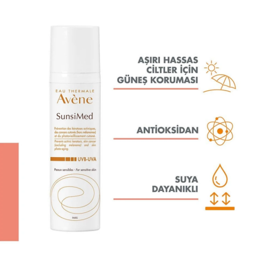 Avene Hassas Ciltler için Güneş Kremi SunsiMed Solaire 80 ml - 2