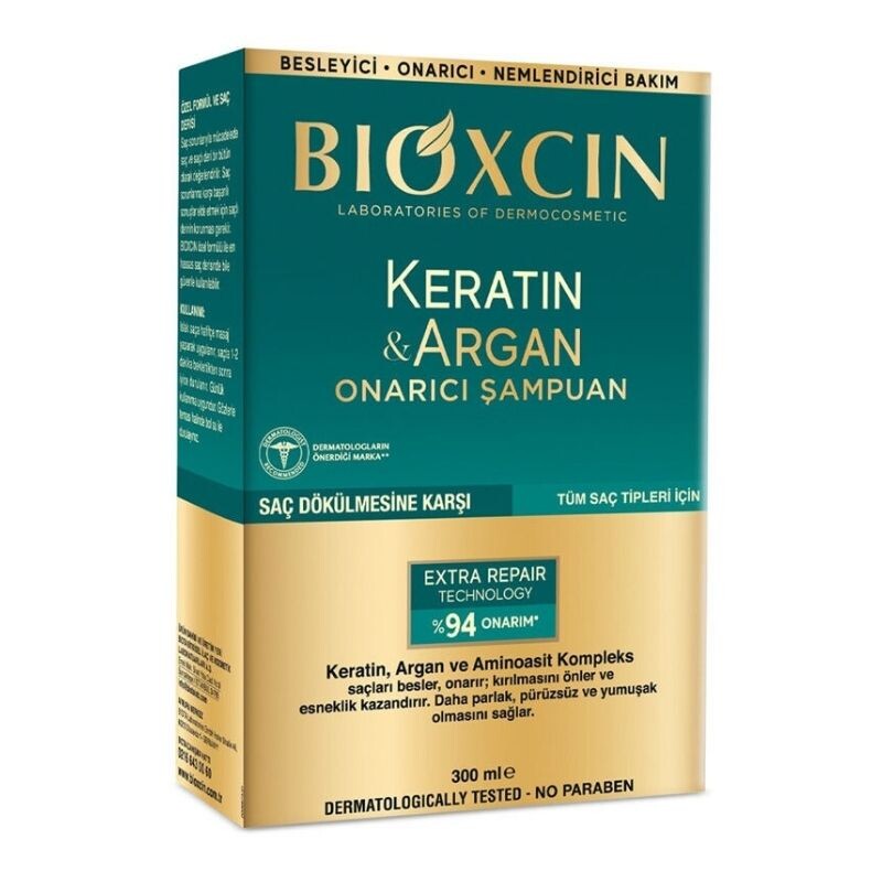 Bioxcin Keratin & Argan Onarıcı Şampuan 300 ml - 1