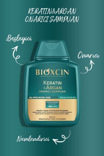 Bioxcin Keratin & Argan Onarıcı Şampuan 300 ml - 5