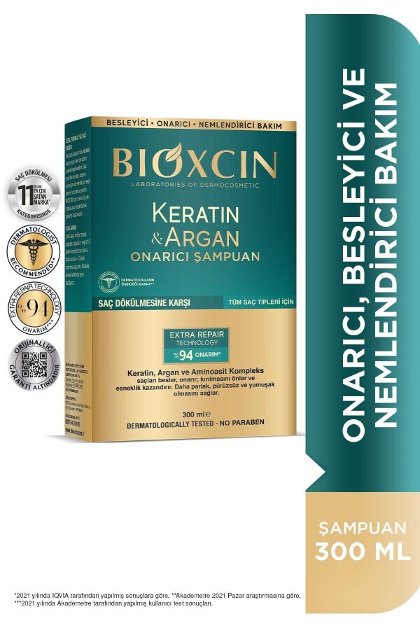 Bioxcin Keratin & Argan Onarıcı Şampuan 300 ml - 2