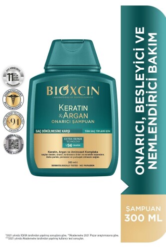 Bioxcin Keratin & Argan Onarıcı Şampuan 300 ml - 3