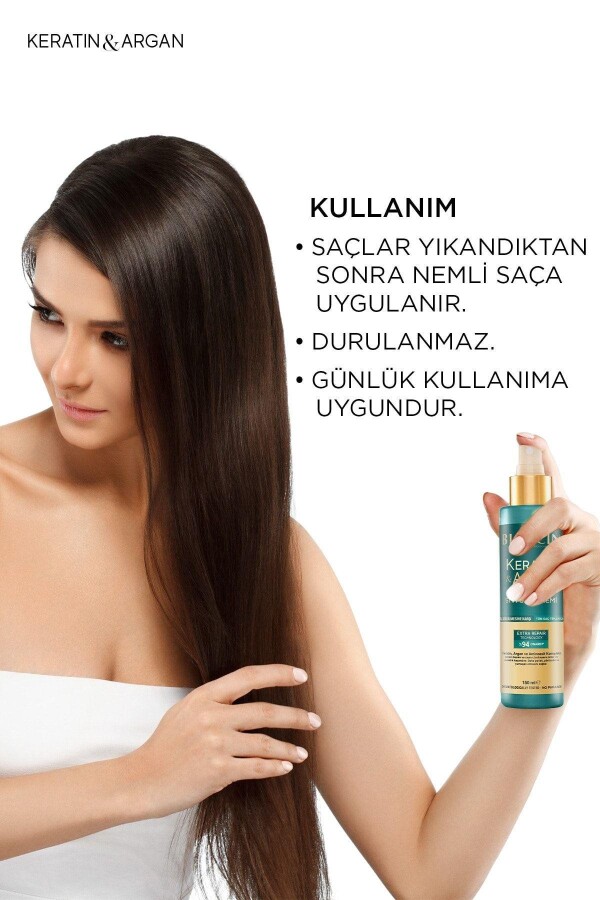 Bioxcin Keratin & Argan Onarıcı Sıvı Saç Kremi 150 ml - 4