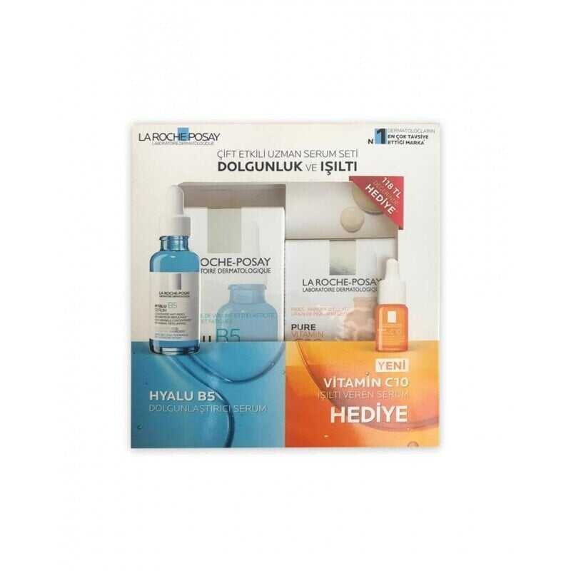 La Roche Posay Hyalu B5 Dolgunlaştırıcı Serum 30 ml & Vitamin C10 Işıltı Veren Serum 10 ml - 1