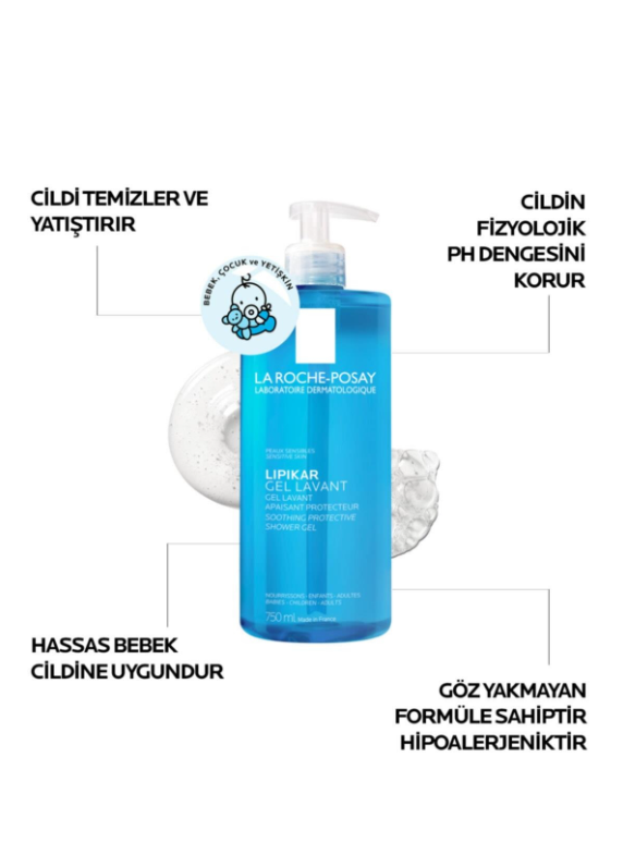 La Roche Posay Lipikar Temizleme Jeli 750 ml - 2