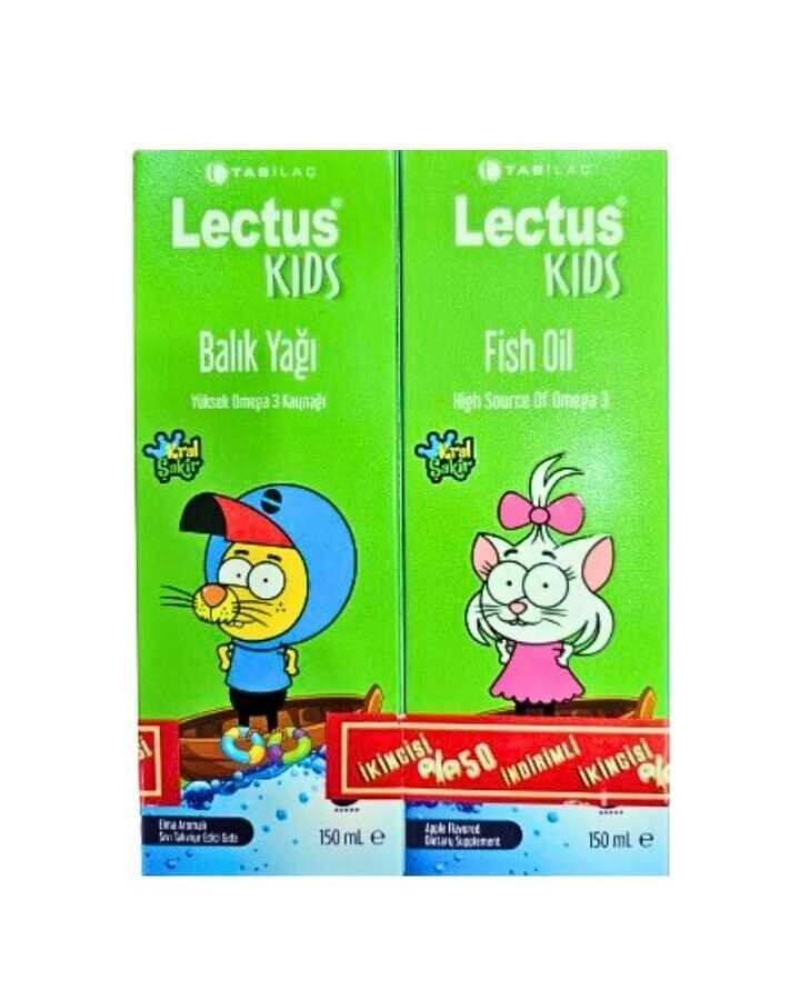 Lectus Kids Elmalı Balık Yağı 2 Adet 150 Ml - 1