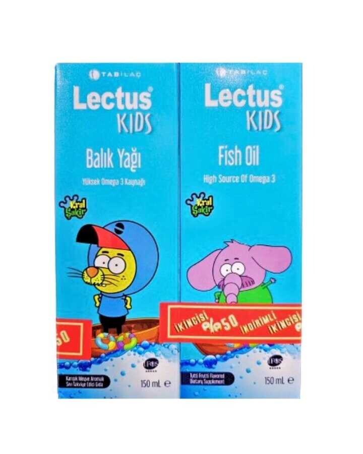 Lectus Kids Karışık Meyveli Balık Yağı 2 Adet 150 Ml - 1