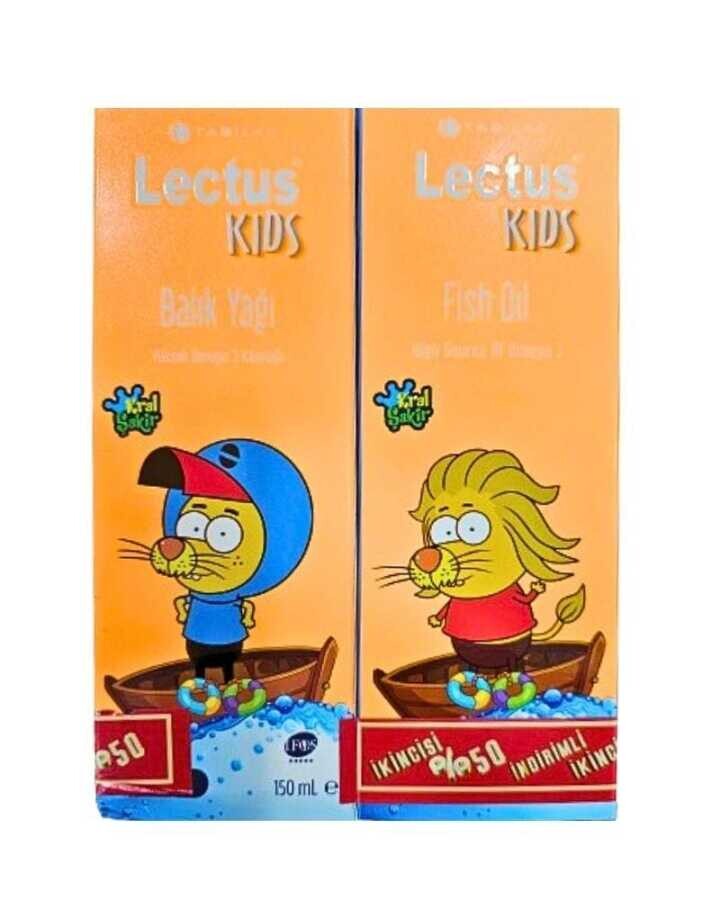 Lectus Kids Portakallı Balık Yağı 2 Adet 150 Ml - 1