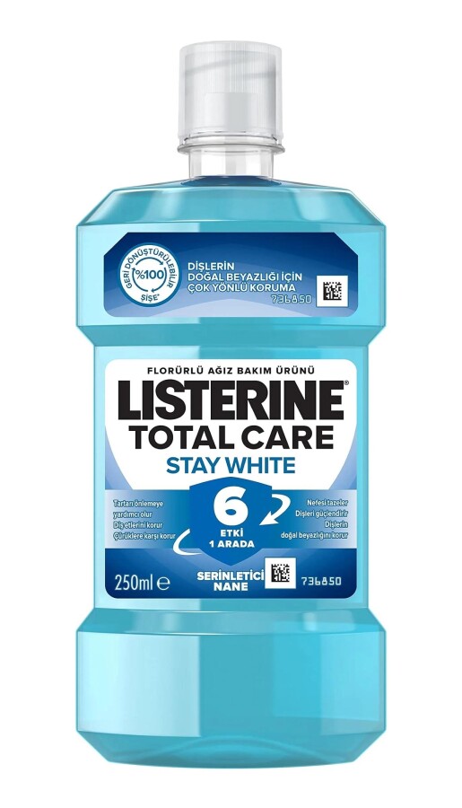 Listerine Total Care Stay White Ağız Gargarası 250 ml - 1