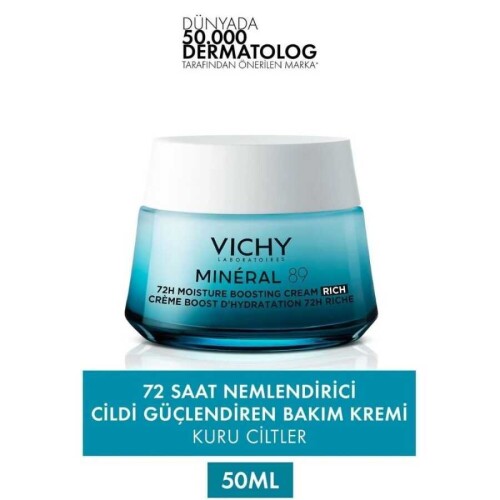 Mineral89 Rich Texture Kuru Cilt Tipleri İçin 72 Saat Nemlendiren Zengin Dokulu Yüz Bakım Kremi 50ml - 3