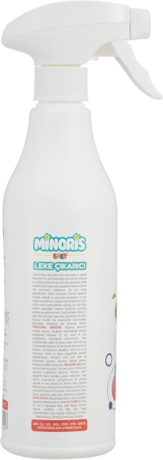 Minoris Baby Organik Leke Çıkarıcı Sprey 500ml - 3