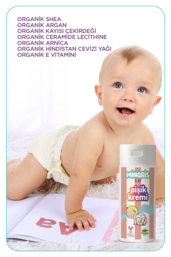 Minoris Baby Vegan Sertifikalı Pişik Kremi 55g - 3