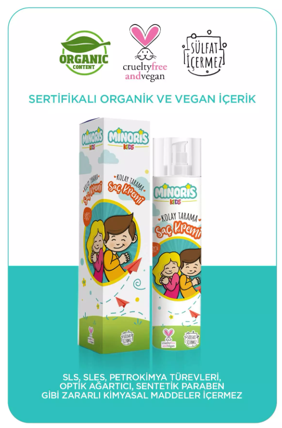 Minoris Kids Kolay Tarama Saç Kremi Karpuz Ve Çilek Kokulu 200ml - 2