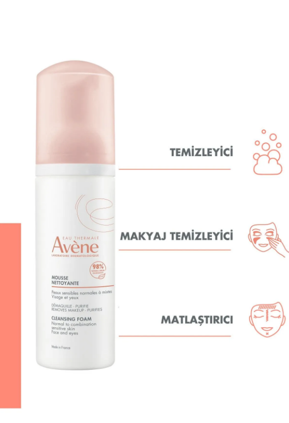 Avene Mousse Nettoyante Cilt Temizleyici Köpük 150 ml - 3