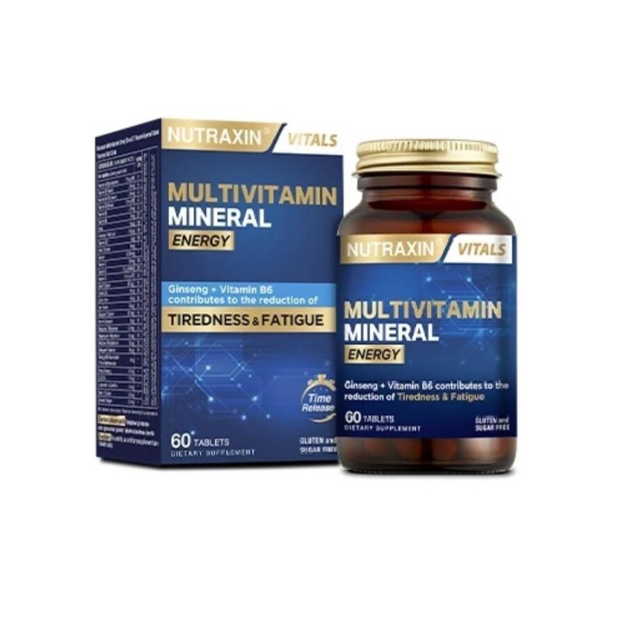 Nutraxin Multivitamin Mineral İçeren Takviye Edici Gıda 60 Tablet - 1