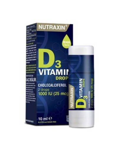 Nutraxin Vitamin D3 Damla Takviye Edici Gıda 10 ml 