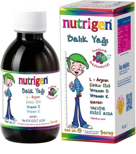 Nutrigen Portakal Aromalı Balık Yağı Şurubu 200 ml 