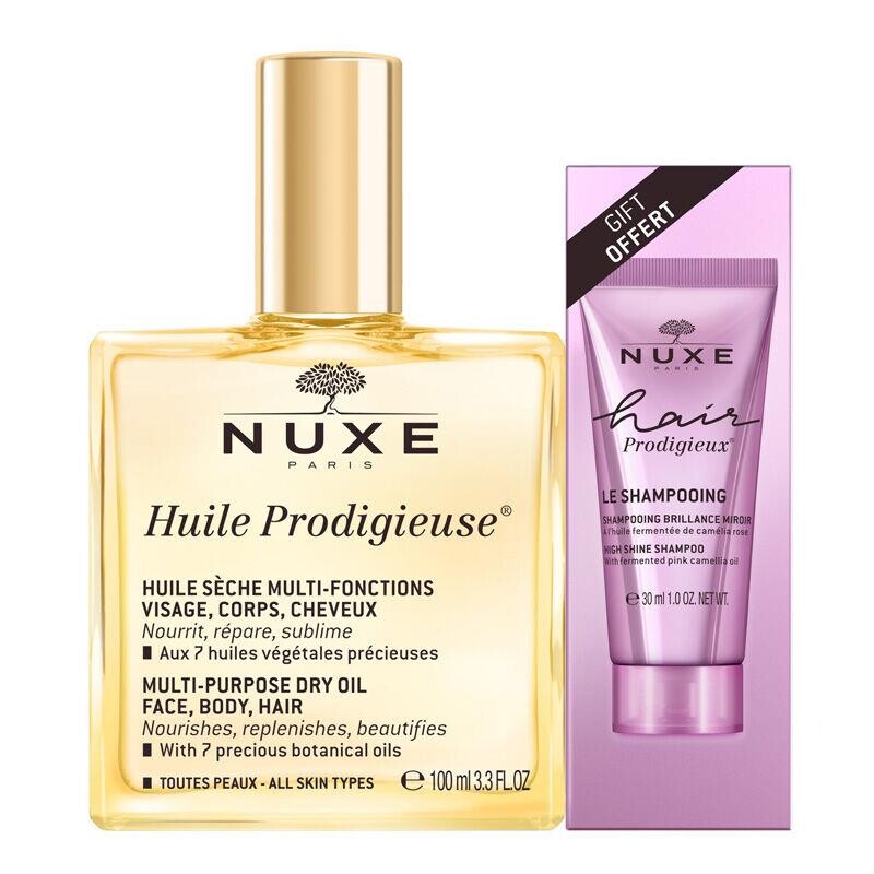 NUXE Huile Prodigieuse SET Hair Prodigieux High Shine Şampuan 30 ml HEDİYE - 1