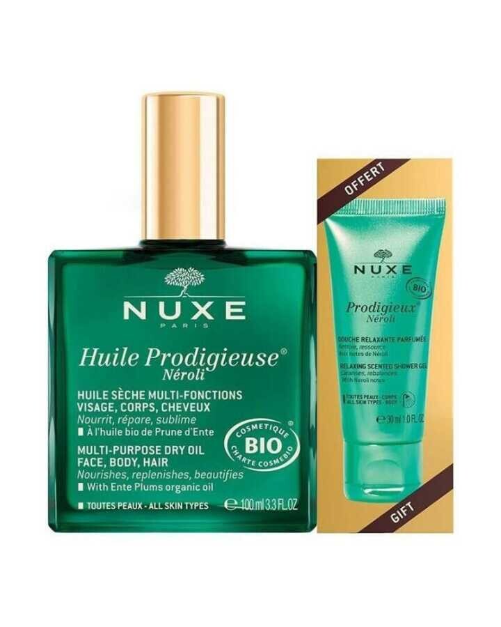 Nuxe Prodigieux Huile Neroli 100ml+ Shower Gel 30ml Set - 1