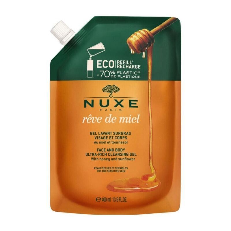 Nuxe Reve de Miel Face and Body Ultra Rich Cleansing Gel 400 ml - Refill - 1