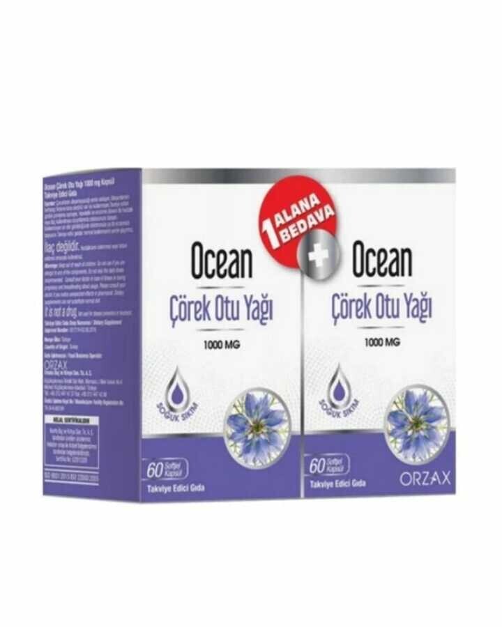 Ocean Çörek Otu Yağı 1000mg 60 Kapsül 1 Alana 1 Bedava - 1