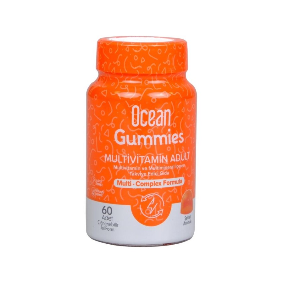 Orzax Ocean Gummies Multivimatimin Adult Takviye Edici Gıda 60 Adet Çiğnenebilir Jel Form - 1