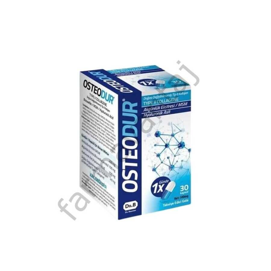 Osteodur Type II Kollajen, Boswellia, MSM,Hyaluronic Acid İçeren Takviye Edici Gıda 30 Kapsül - 1