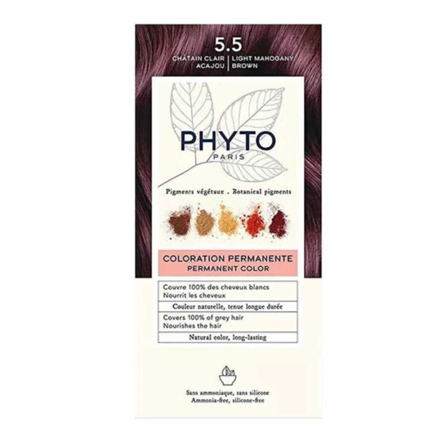 Phyto Phytocolor Bitkisel Saç Boyası - 5.5 Açık Kestane Akaju - 1