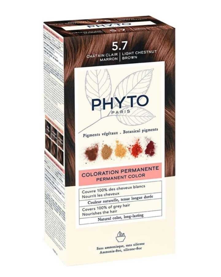 Phyto Phytocolor Bitkisel Saç Boyası - 5.7 Açık Kestane Bakır Yeni Formül - 1