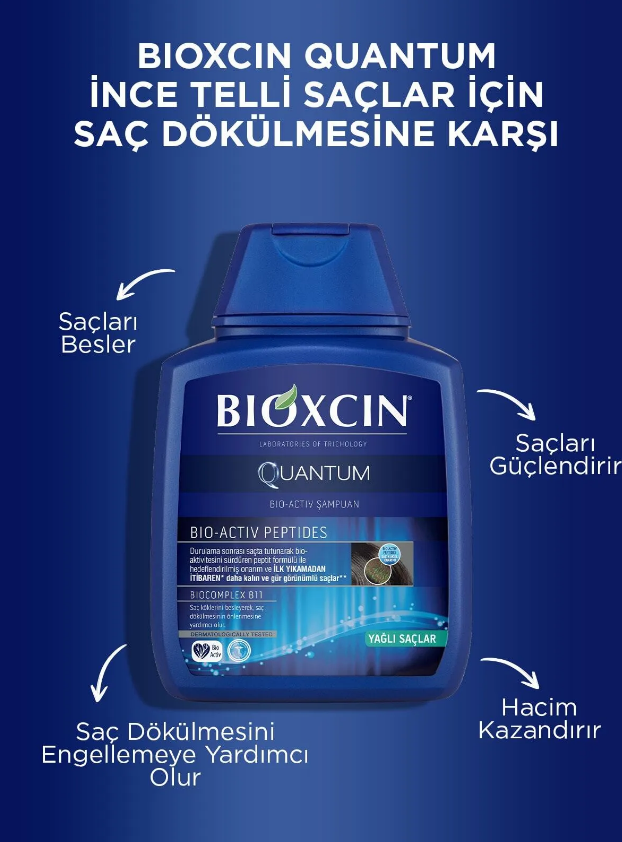 Bioxcin Quantum Bio-Activ Şampuan Yağlı Saçlar İçin 300ml - 4