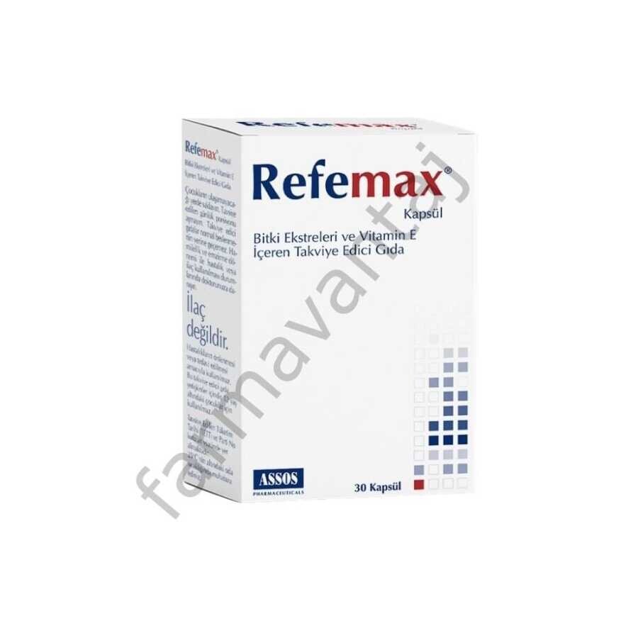 Refemax Kapsül Bitki Ekstreleri ve Vitamin E İçeren Takviye Edici Gıda 30 Kapsül - 1