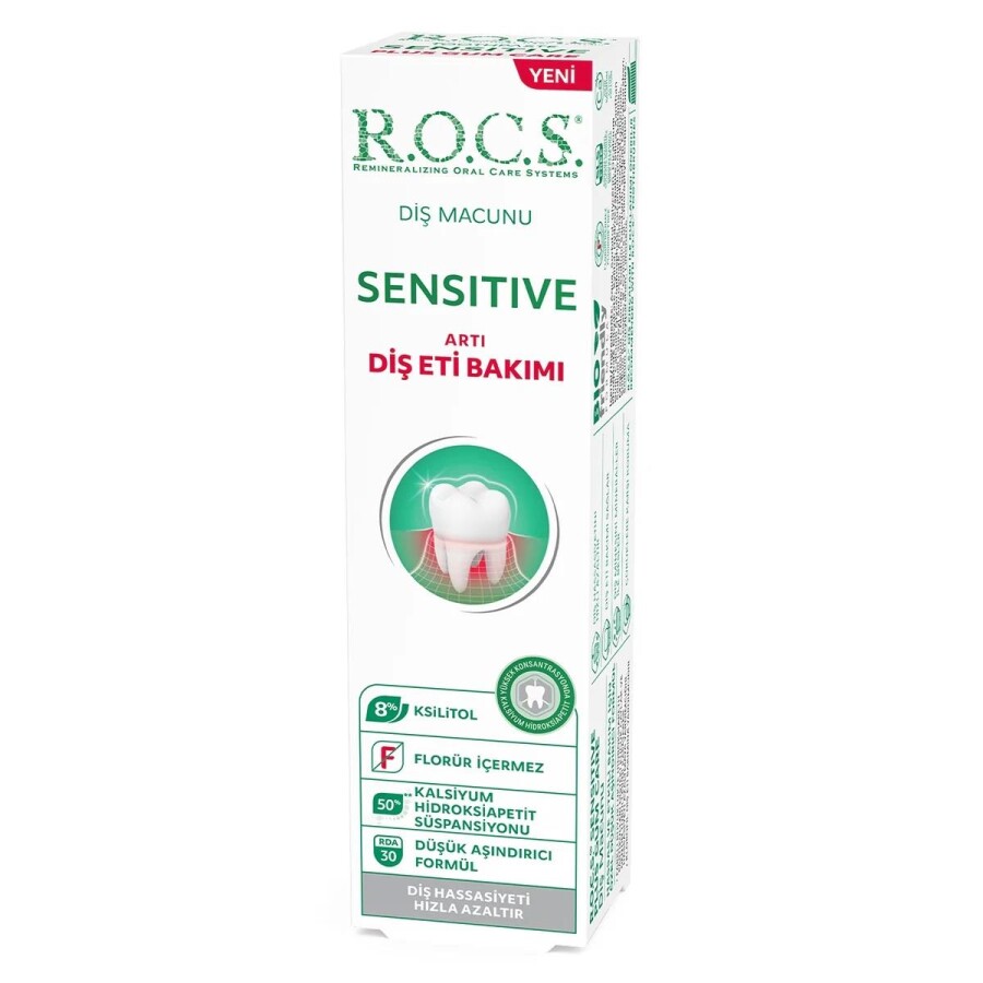 ROCS Sensitive Artı Diş Eti Bakımı Diş Macunu 75 ml - 1